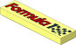 Tile  1 x  4 with "Formula 1" and Checkered Flag Pattern