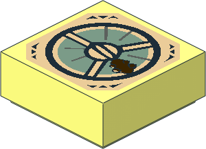 Tile  1 x  1 with Magic Compass Pattern