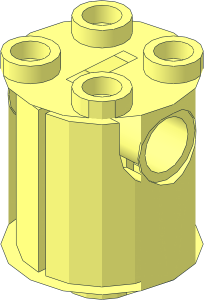 ~Cylinder  2 x  2 x  2 Robot Body without Bottom Connector without Front and Back Faces