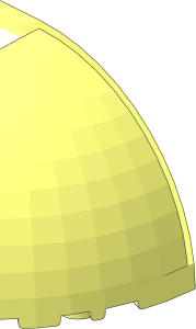 ~Panel  5 x  5 x  3.333 Dome Quarter without Patternable Surfaces - Half