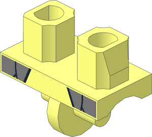 Minifig Hips with Silver Armour Sides Pattern