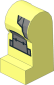Minifig Leg Left with Silver Armour Sides and Knee Pads Pattern