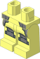 Minifig Hips and Legs with Silver Armour Sides and Knee Pads Pattern