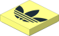 Tile  2 x  2 with Black Adidas Trefoil Logo Pattern