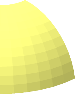 ~Panel  3 x  3 x  1.667 Dome Quarter Patternable Surface Half