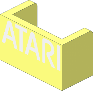 Panel  1 x  2 x  1 Double Corner with White "ATARI" Text Pattern