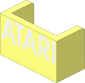Panel  1 x  2 x  1 Double Corner with White "ATARI" Text Pattern