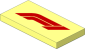 Tile  2 x  4 with Red "F1" Pattern
