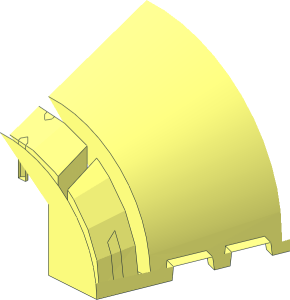 ~Windscreen  6 x  7 x  2.667 without Patternable Surfaces - Front Half