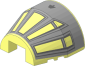 Windscreen  6 x  5 x  2.667 with Light/Dark Bluish Grey Cockpit Pattern