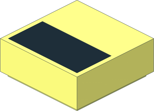 Tile  1 x  1 with Black Rectangle Stripe Pattern