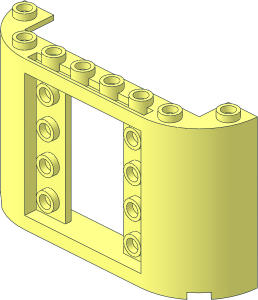 Panel  2 x  8 x  4 with  2 x  3.333 Cutout with  4 Studs on Each Side