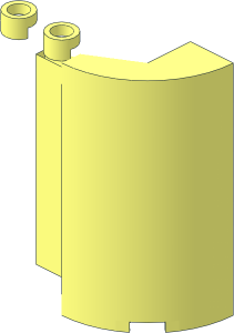 ~Panel  2 x  8 x  4 with  2 x  3.333 Cutout with  4 Studs on Each Side - Half