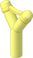 =Minifig Slingshot with Bright Light Yellow Band Pattern