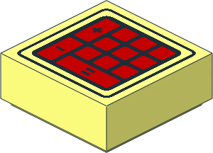 Tile  1 x  1 with Red Calculator Buttons Pattern