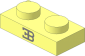 Plate  1 x  2 with Silver Bugatti Logo Pattern