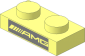 Plate  1 x  2 with AMG Logo on Silver Background Pattern