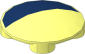Dish  2 x  2 without Rim with Dark Blue Half Circle Pattern