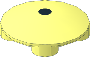 Dish  2 x  2 without Rim with Small Black Circle Pattern