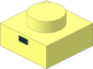 Plate  1 x  1 with Small Black Square Pattern