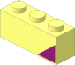 Brick  1 x  3 with Magenta Triangle Left Pattern