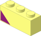 Brick  1 x  3 with Magenta Triangle Right Pattern