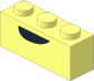 Brick  1 x  3 with Black Curved Semicircle Pattern