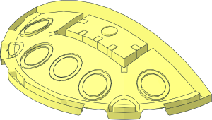 ~Brick  3 x  6 x  1 Semi Circle with Curved Top without Patternable Surfaces