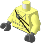 Minifig Torso with Arms and Hands with Ninja Robe with Dark Brown Belts and Scabbard on Back Pattern