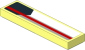 Tile  1 x  4 with Red Line on Black, Grey and White Background Left Sticker