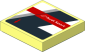 Tile  2 x  2 with "Audi Sport" Logo on Black and White Background Right Sticker