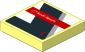 Tile  2 x  2 with "Audi Sport" Logo on Black and White Background Left Sticker