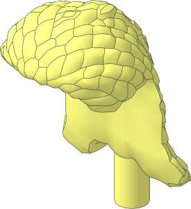 Minifig Hair Na'vi, Wide with Braids and Bar at End