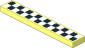 Tile  1 x  6 with Black and White Chequered Sticker
