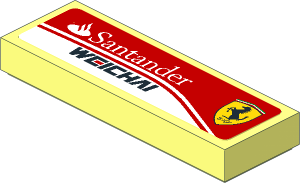 Tile  1 x  3 with Logos on Red and White Background Left Sticker