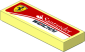 Tile  1 x  3 with Logos on Red and White Background Right Sticker