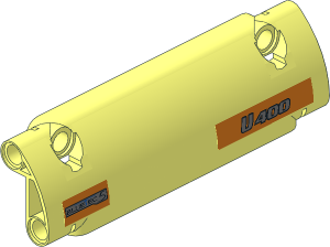 Technic Panel Smooth 11 x  2 x  3 with "BLUETEC 5" and "U400" sticker