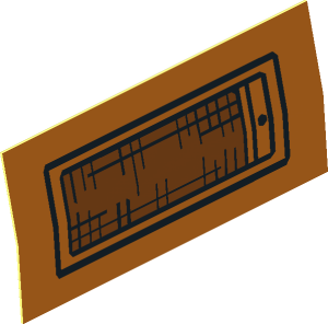 Sticker  0.75 x  1.75 Turn Indicator Right on Orange (Formed)
