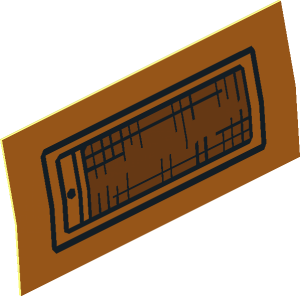Sticker  0.75 x  1.75 Turn Indicator Left on Orange (Formed)