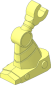 Minifig Robot Leg Bent  1 x  2 x  2.333 with Clip