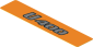 Sticker  0.8 x  3.8 Silver "U400" on Orange