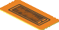 Sticker  0.8 x  1.8 Turn Indicator Left on Orange