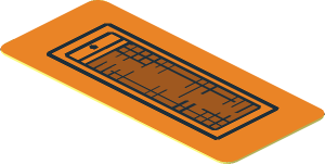Sticker  0.8 x  1.8 Turn Indicator Right on Orange