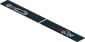 Sticker  0.8 x  7.6 with Pneumatic Cylinder and Truck Diagram