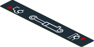 Sticker  0.8 x  5 with Pneumatic Cylinder / Half Trucks Diagram