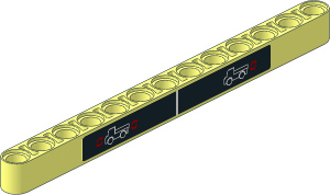 Technic Beam 13 with Two Trucks Diagram Sticker