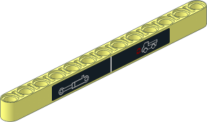 Technic Beam 13 with Pneumatic Cylinder and Truck Diagram Sticker