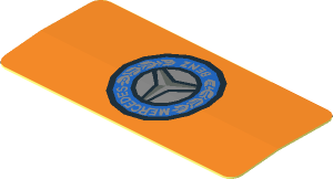 Sticker  0.8 x  1.8 with Mercedes-Benz Logo (Formed)