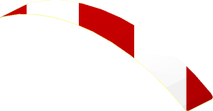 Sticker  0.8 x  5.5 Red/White Diag. Stripes Left Up (Formed)