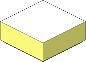 Tile  1 x  1 with White Top Pattern